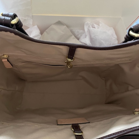 Coach Dark Brown Leather Tote - Picture 3 of 7